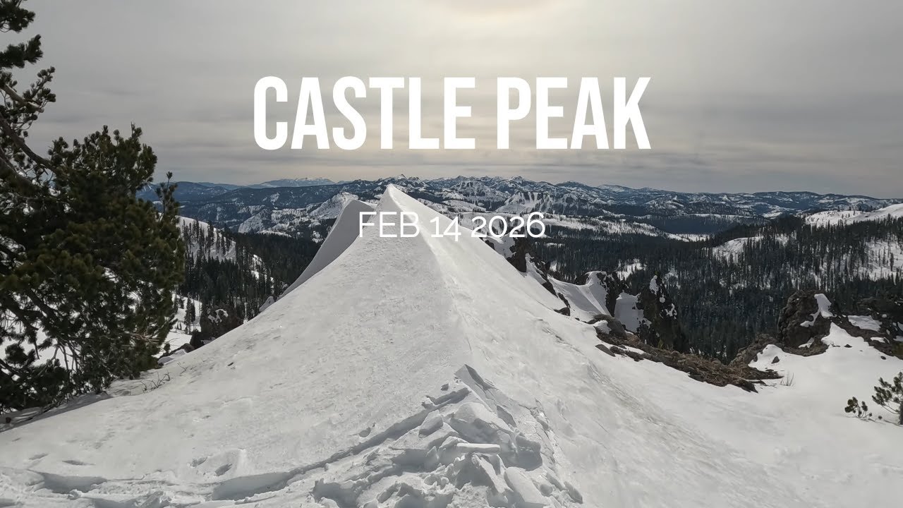 Winter on Castle Peak just before the storm, Feb 14 2026 #castlepeak #laketahoe