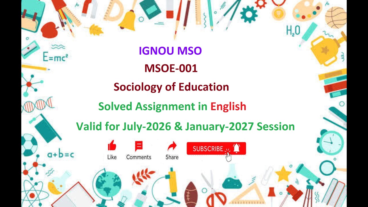MSOE 001 SOLVED ASSIGNMENT | IGNOU MSOE 001 Solved Assignment July 2026 & Jan 2027 | MSO | IGNOU