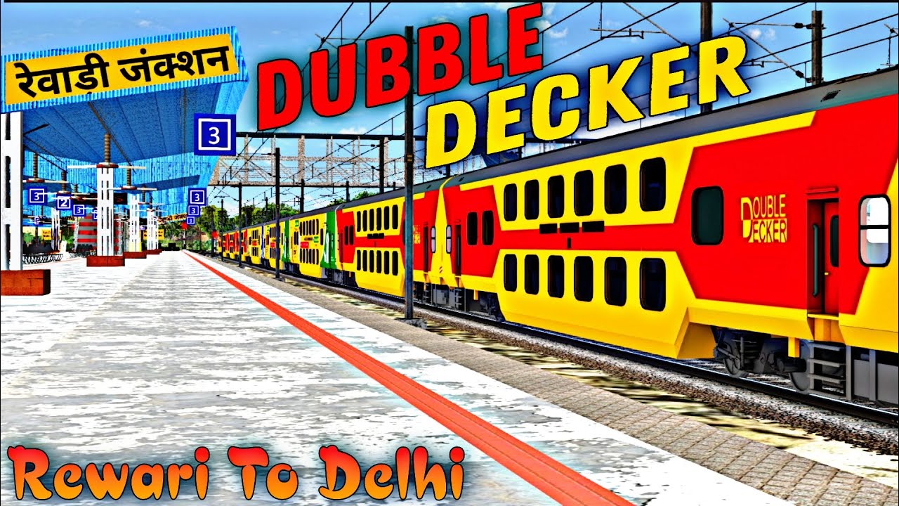 12985/Jaipur - Delhi Sarai Rohilla AC Double Decker Express Journey Rewari To Delhi / Msts Live