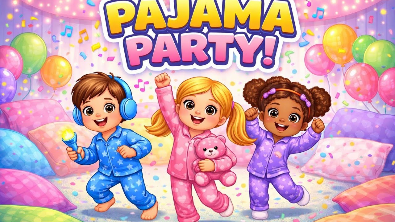 Pajama Party Dance Song for Kids! 🎉 | Fun Sleepover Music