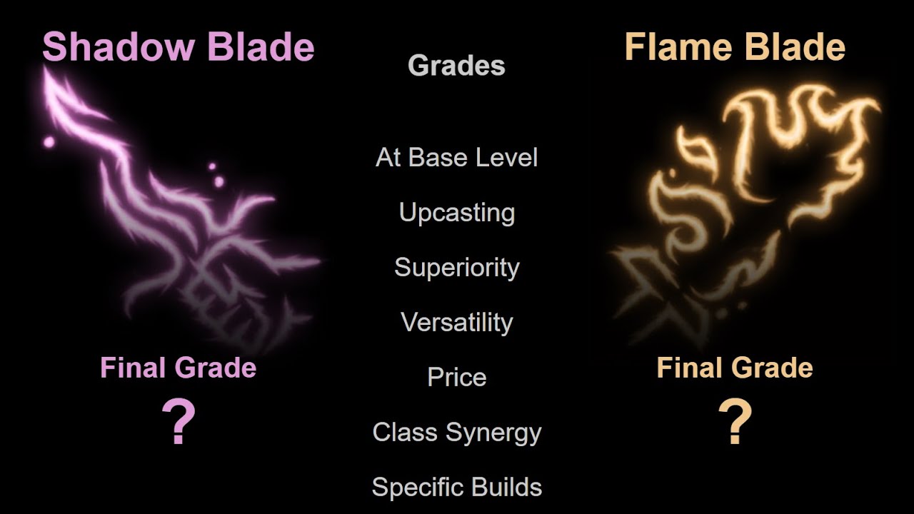 Одно ключевое отличие делает Shadow Blade великим, а Flame Blade ужасным — BG3 Report Cards / Tie...