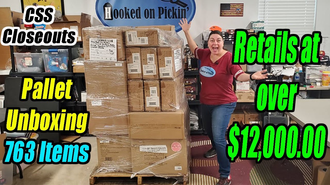 Unboxing a Huge Pallet -Retails at over $12,000.00 - 763 Items - What did I get? From CSS Closeouts