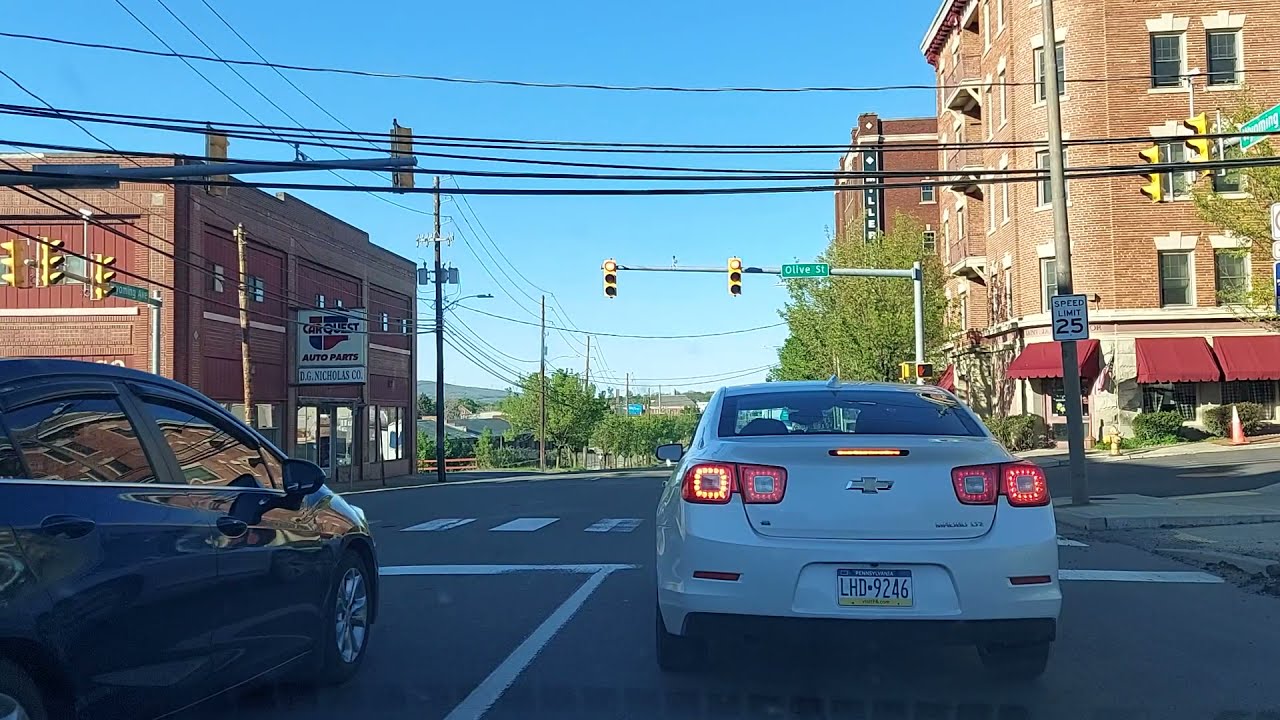 Driving from Downtown Scranton to Clark Summit in Pennsylvania