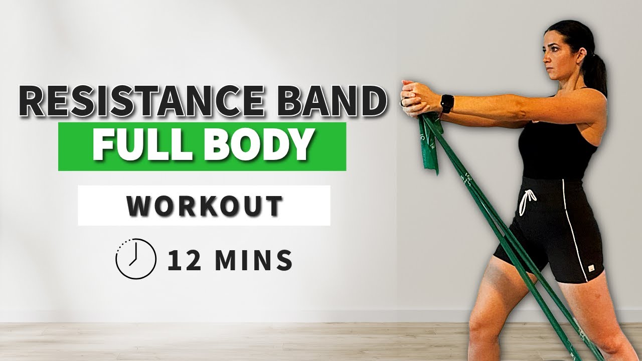 12 Minute Resistance Band Full Body Strength Workout | Standing, No Jumping