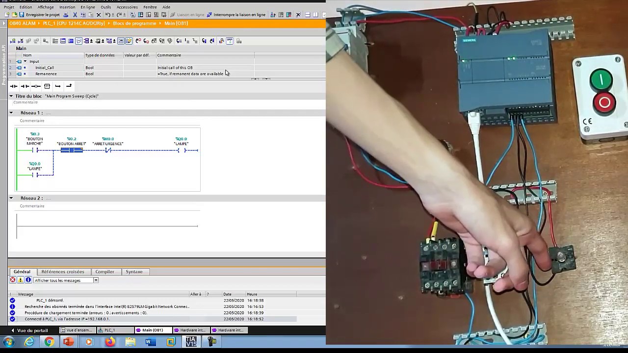 TIA PORTAL TP32: Les blocs d'organisation OB d'alarme de processus (Hardware interrupt OB40)