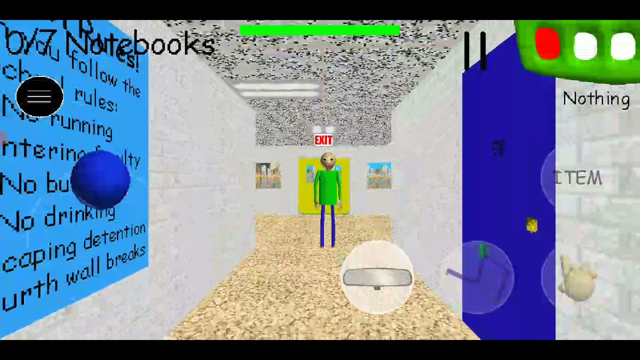 I can open yellow doors without having to collect 2 notebooks in Baldi's Basics!!!