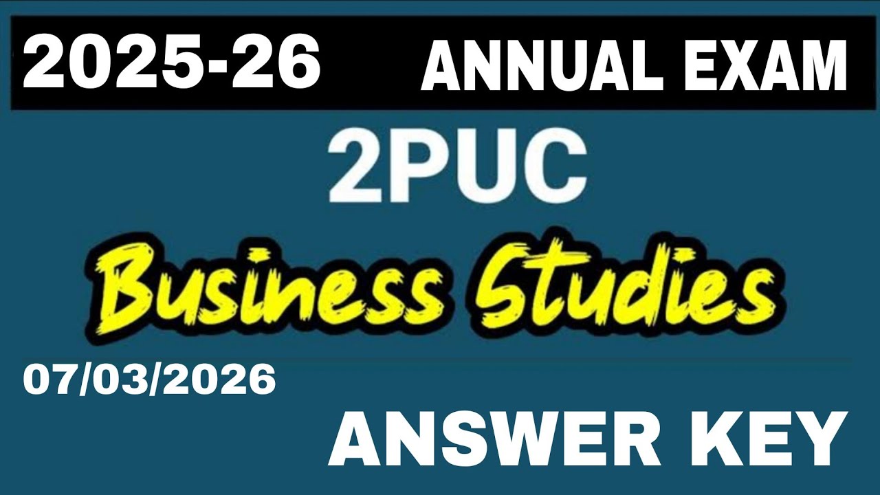 2nd PUC BUSINESS STUDIES ANNUAL ANSWER KEY 2026