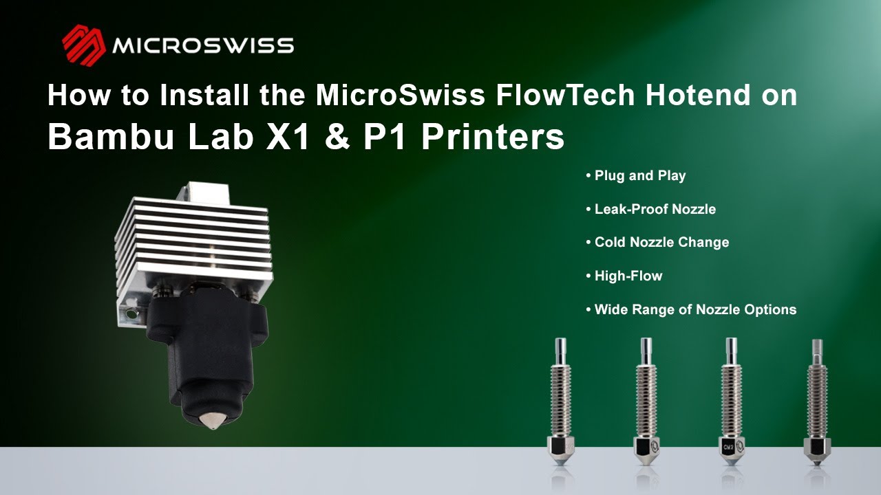 How to Install the MicroSwiss FlowTech Hotend on Bambu Lab X1 & P1 Printers