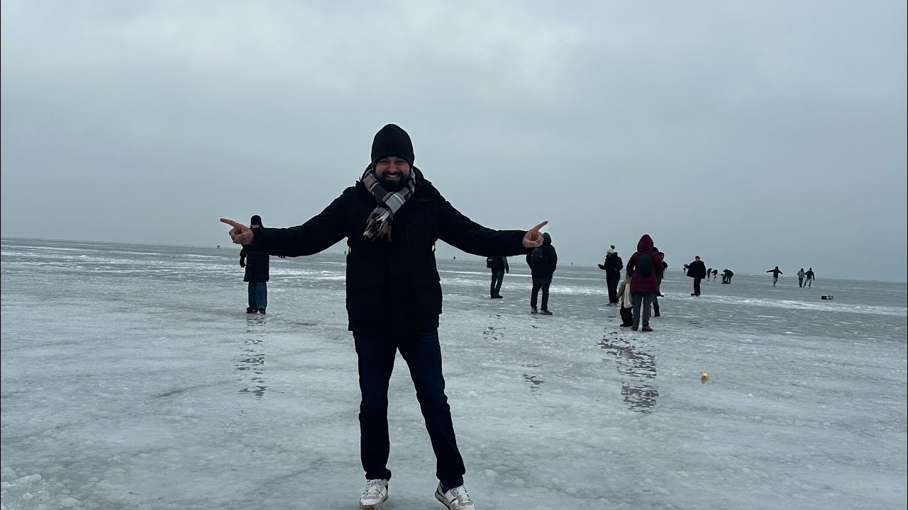 Once in Years ❄️ Lake Balaton Turns to Ice | Stunning Frozen Views & Skating Fun #youtube