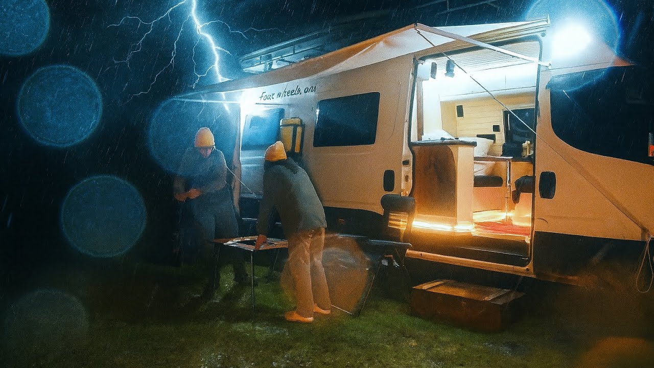 Yağmur Altında Karavanda Mahsur Kaldık! 🌧️Atlar Eşimle Karavan Kampımıza Ortak Oldu! 🐎