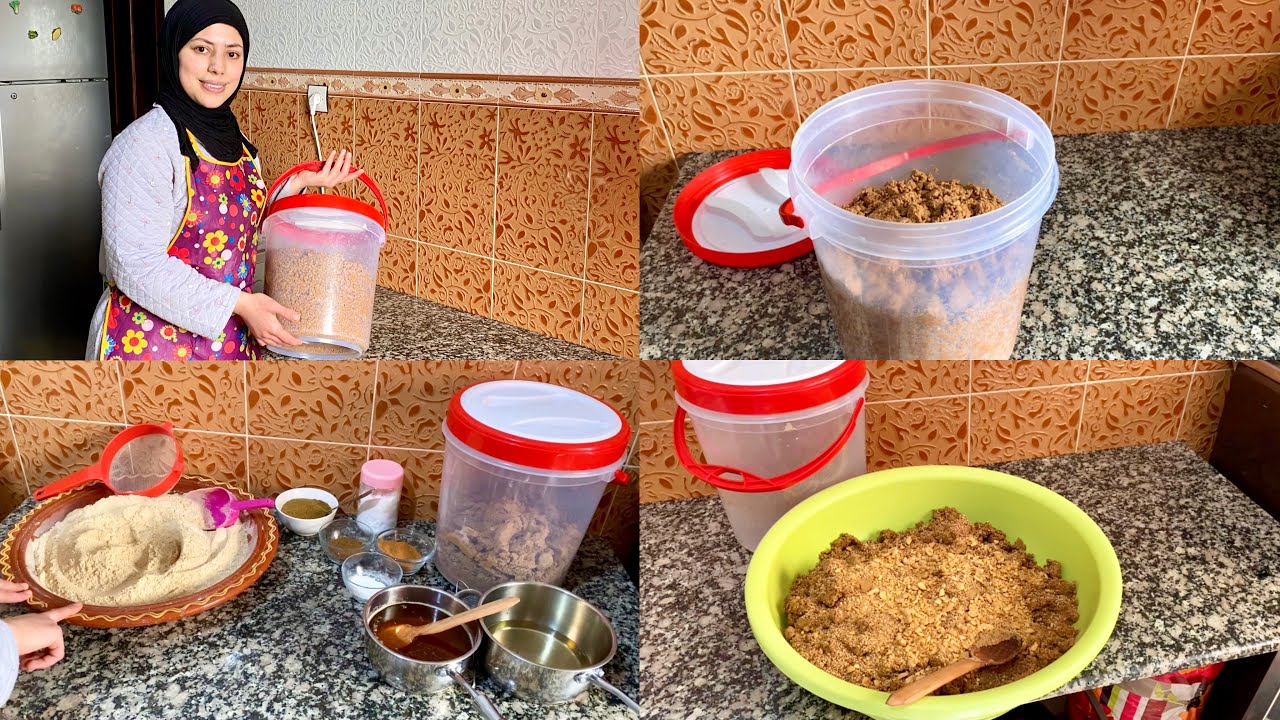 بكيلو لوز؟!؟وجدت سطل ديال سلو أو السفوف👌🏻مقوم ومعلك على حقو وطريقو 😊