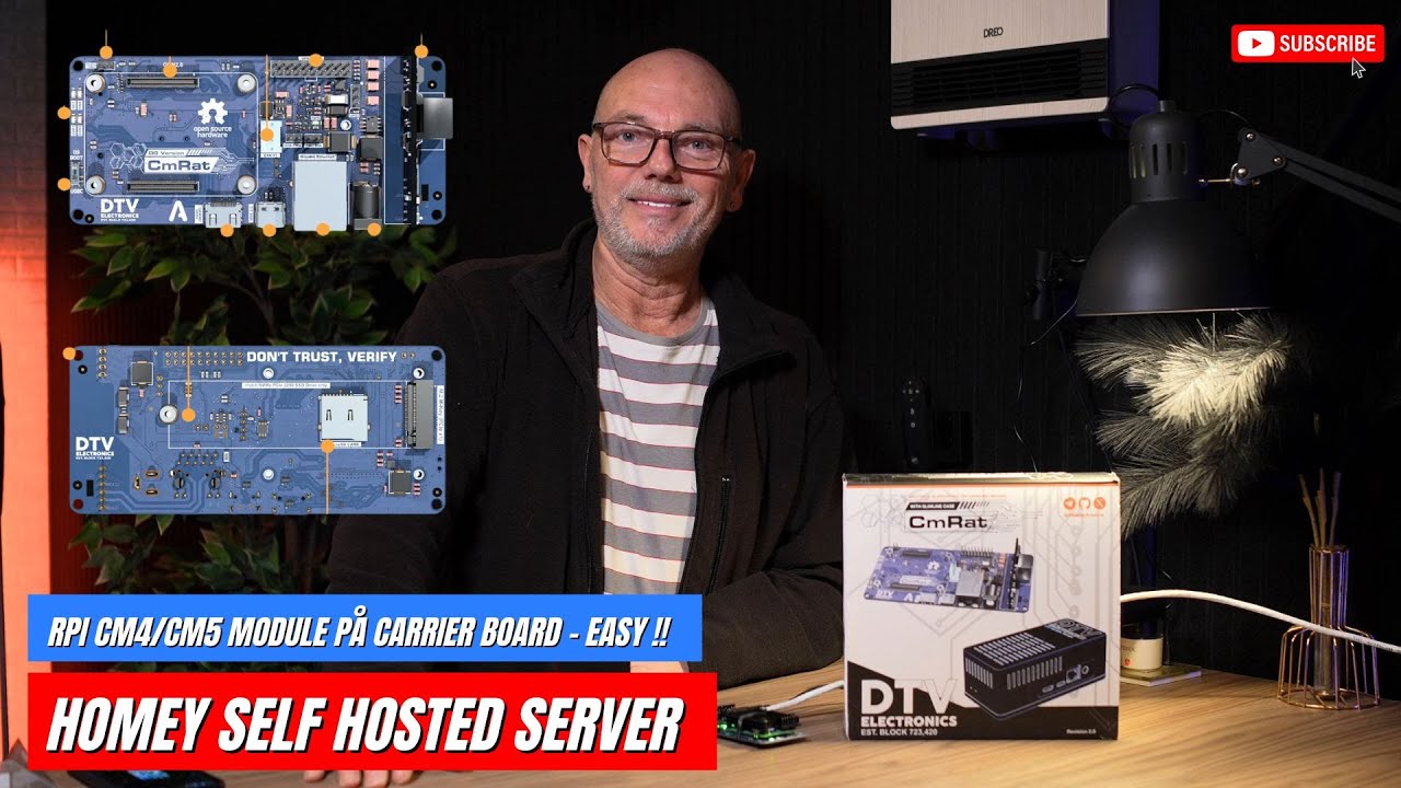 Homey Self Hosted Server på CM/CM5 Raspberry Pie Module og Carrier Board - EASY !!