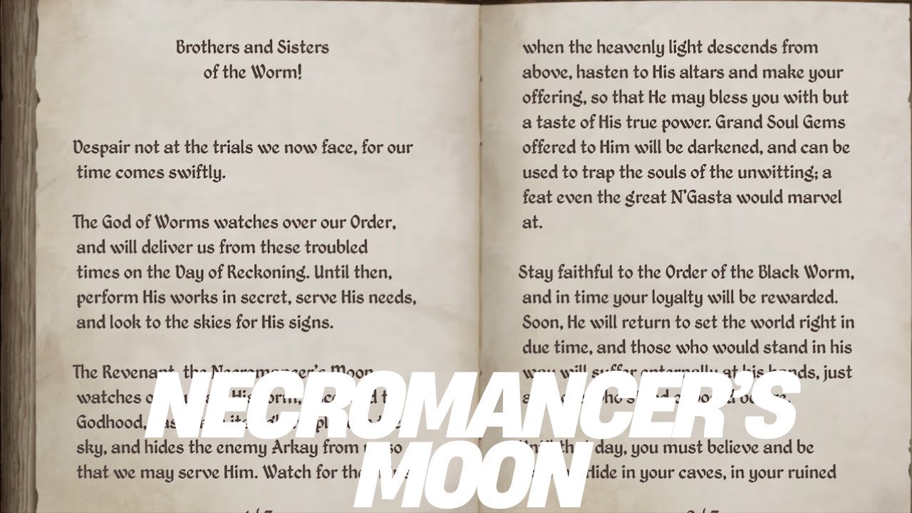 Oblivion Remastered Mages Guild quest: Necromancer's Moon