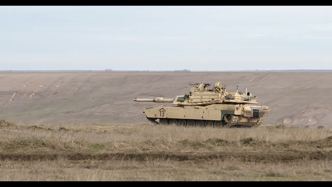 U.S. M1A2 Abrams join Romanian TR-85 M1 Main Battle Tanks in Smardan