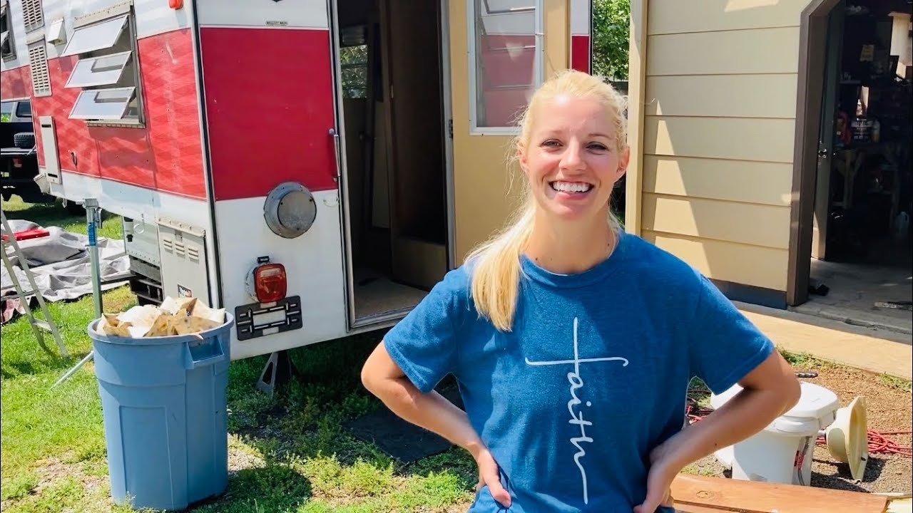 1966 vintage truck camper episode 2 DEMO DAY!