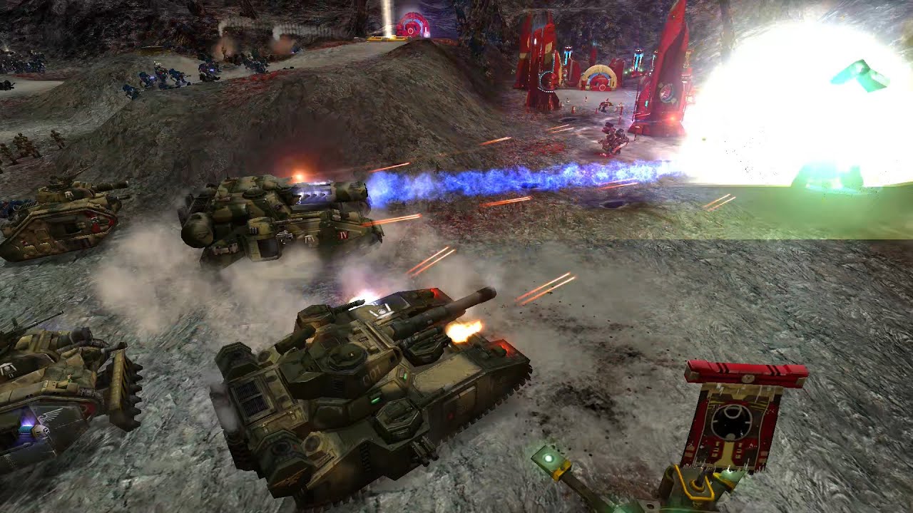 Space Marines and Imperial Guard vs Tau Empire - Titanium Wars - Warhammer 40K Dawn Of War Soulstorm