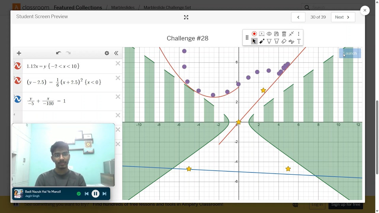 Trying the Graph Challenge #5 using JEE MATHS (Beautiful)