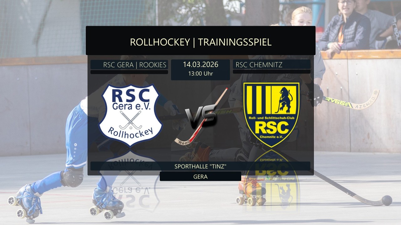 🏑 ROLLHOCKEY | FREUNDSCHAFTSSPIELE | D-JUGEND / ROOKIES | 🔴 ROOKIES 🆚 🔴 RSC CHEMNITZ