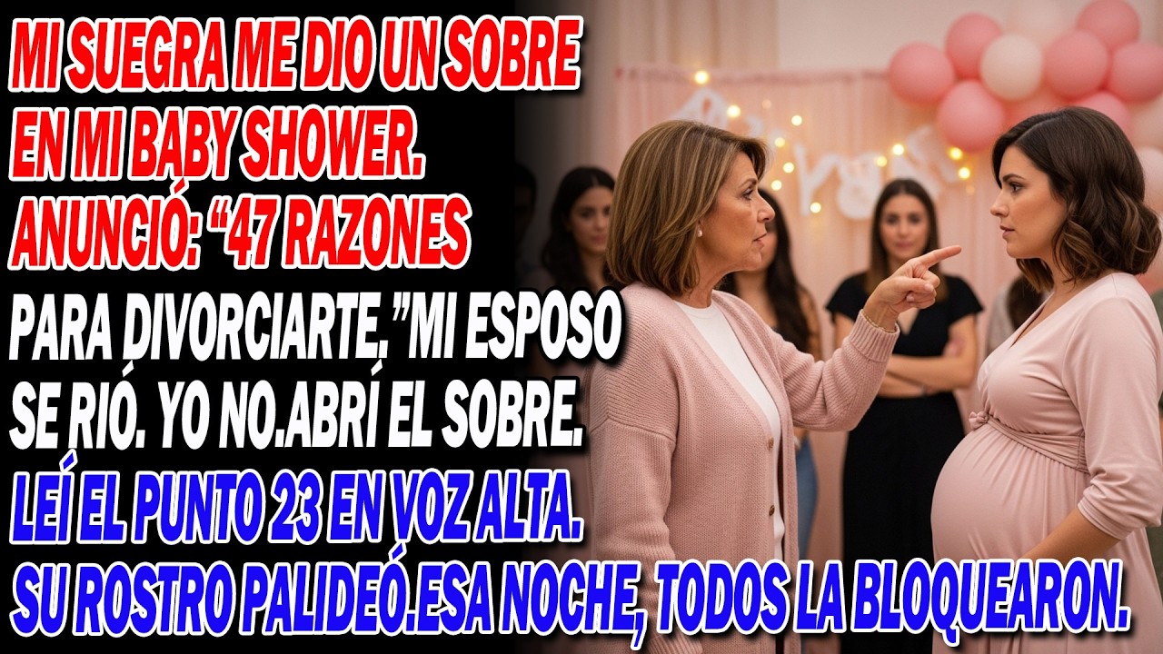 😈📄 Mi suegra presentó “47 razones para que mi esposo se divorcie” — y quedó helada ante el final…