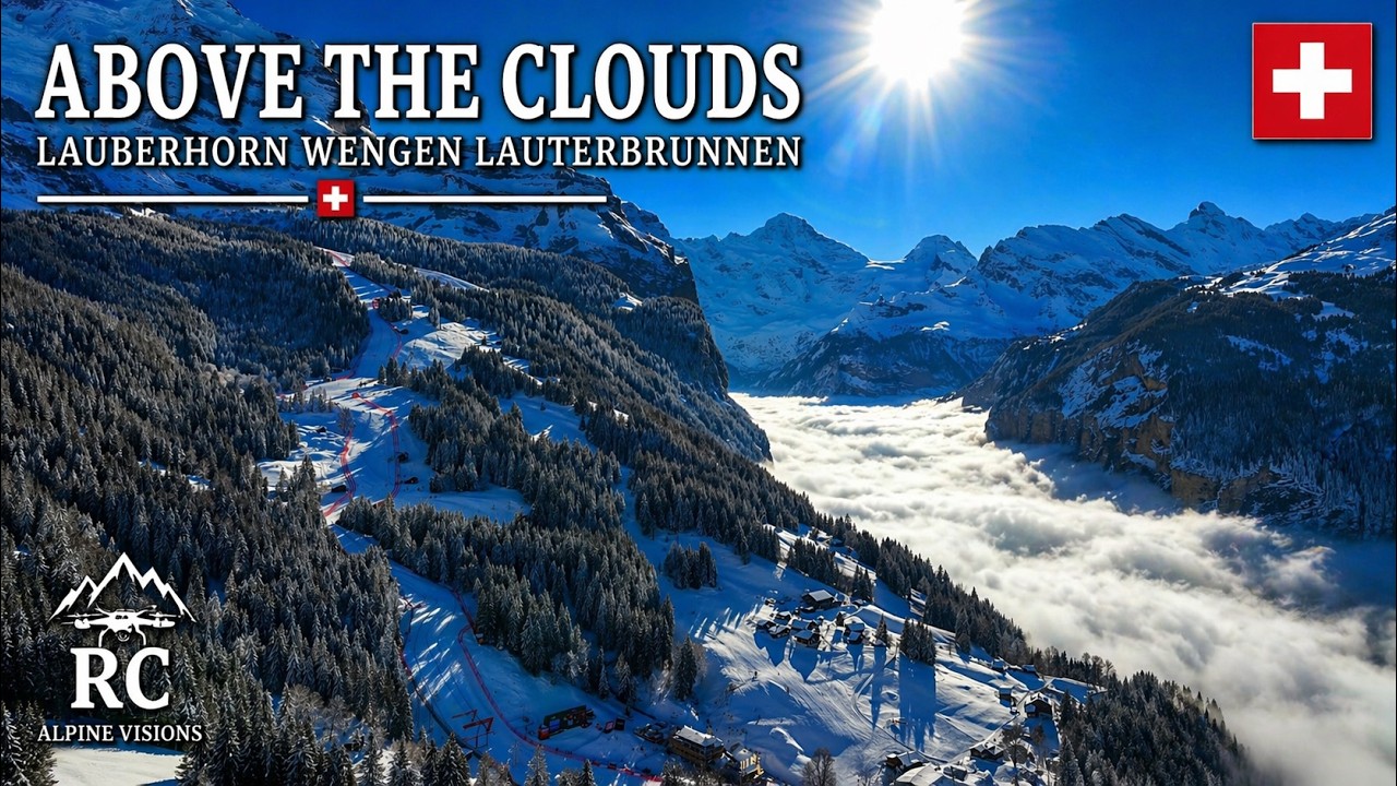 Lauberhorn Downhill Wengen 🇨🇭 | Above the Clouds &ndash; 4K Drone Film