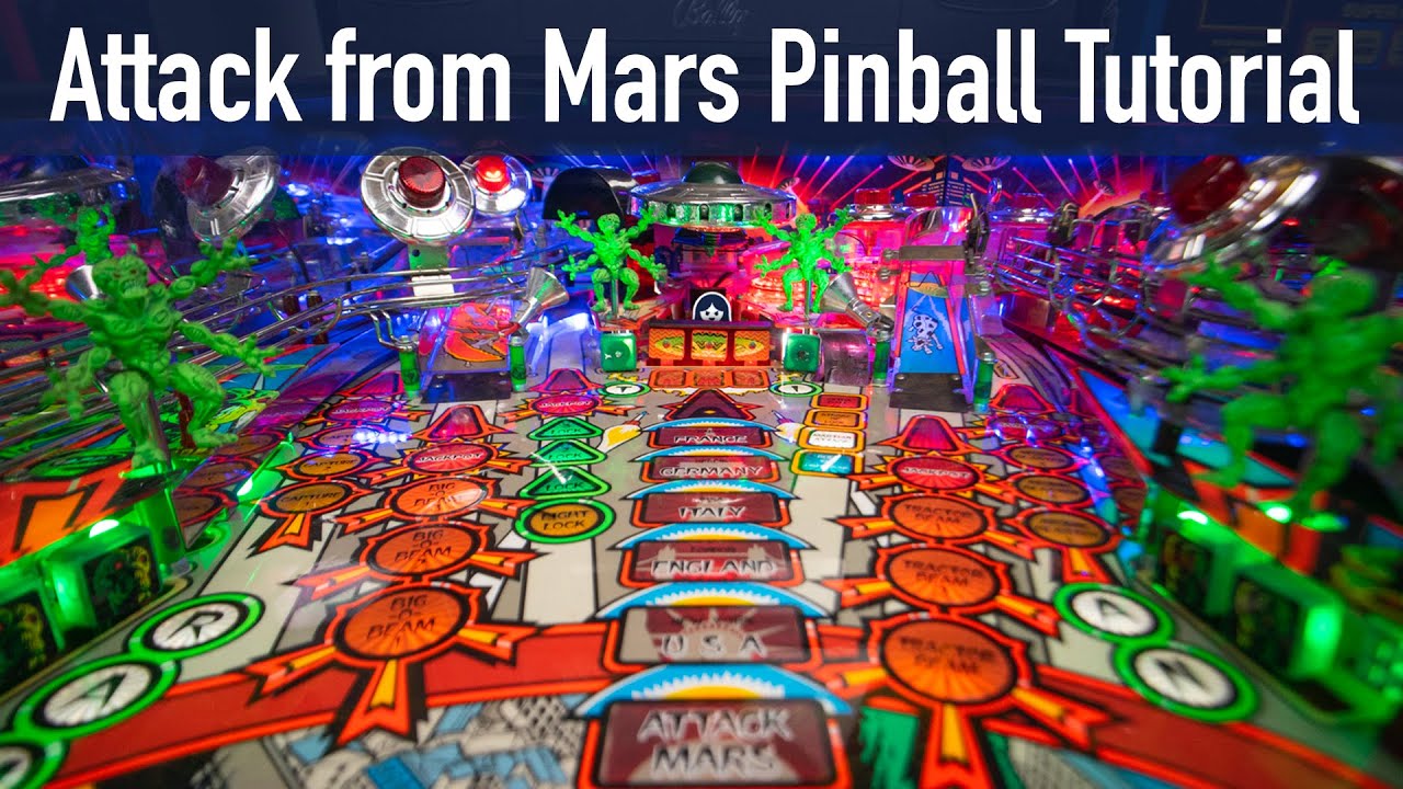 Attack From Mars Pinball полный разбор геймплея на настоящем пинбол автомате. Часть 1