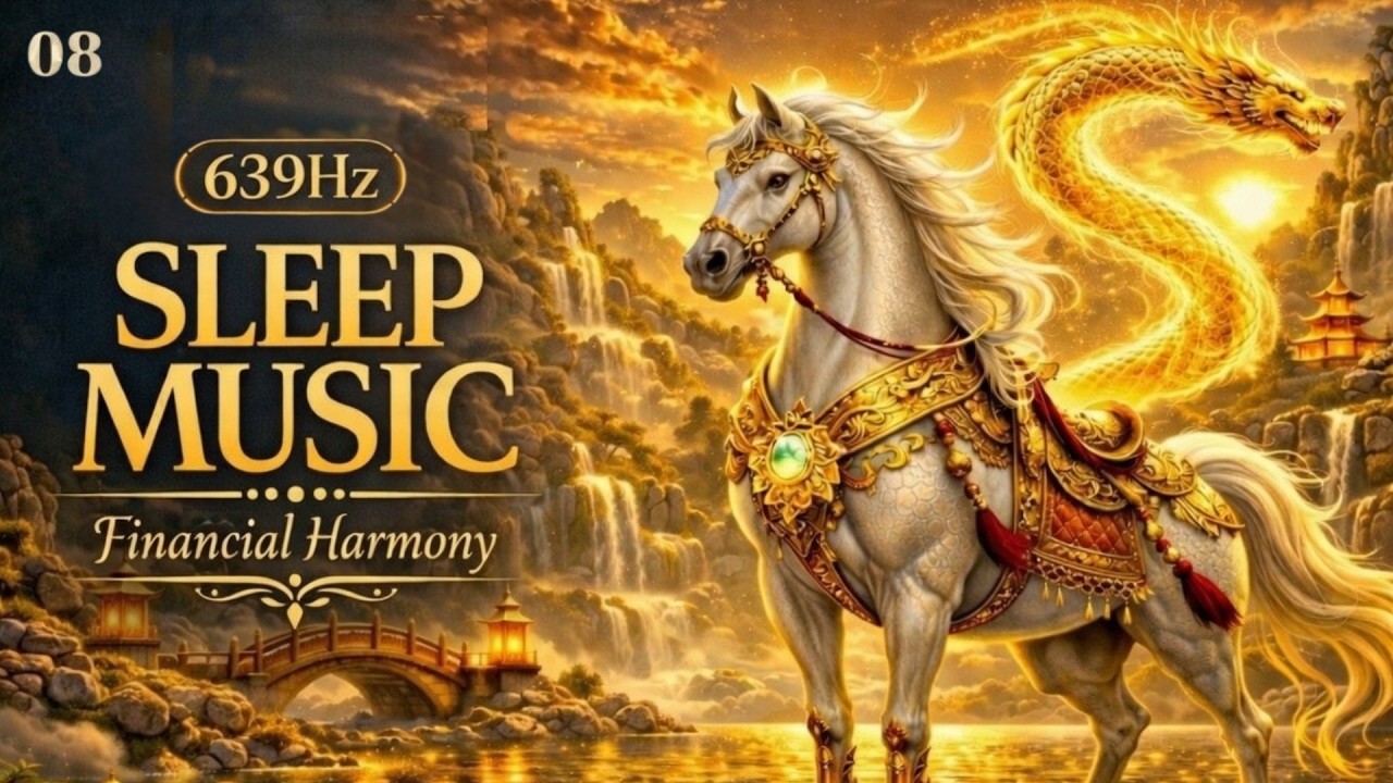 Deep Sleep Music 639Hz Soft Felt Piano | White Dragon Horse Wealth Harmony | Attraction Space