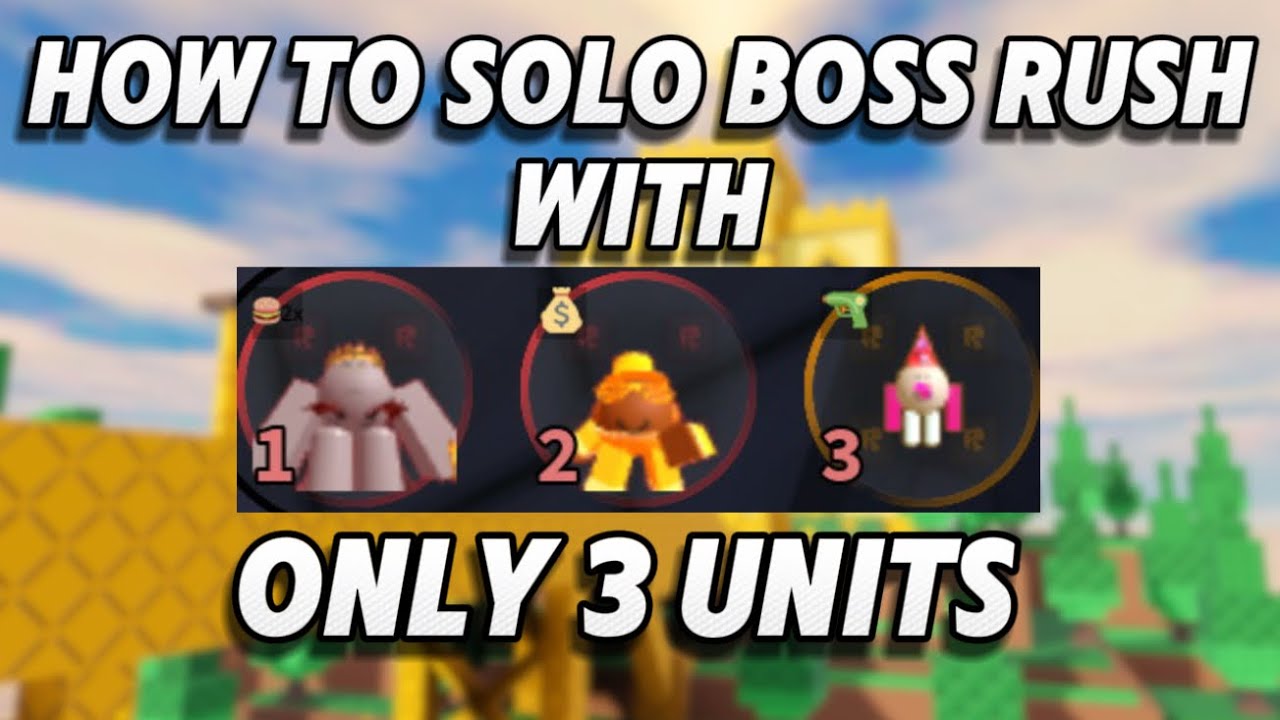 How To Solo Boss Rush With Only 3 Units|Ball Tower Defense