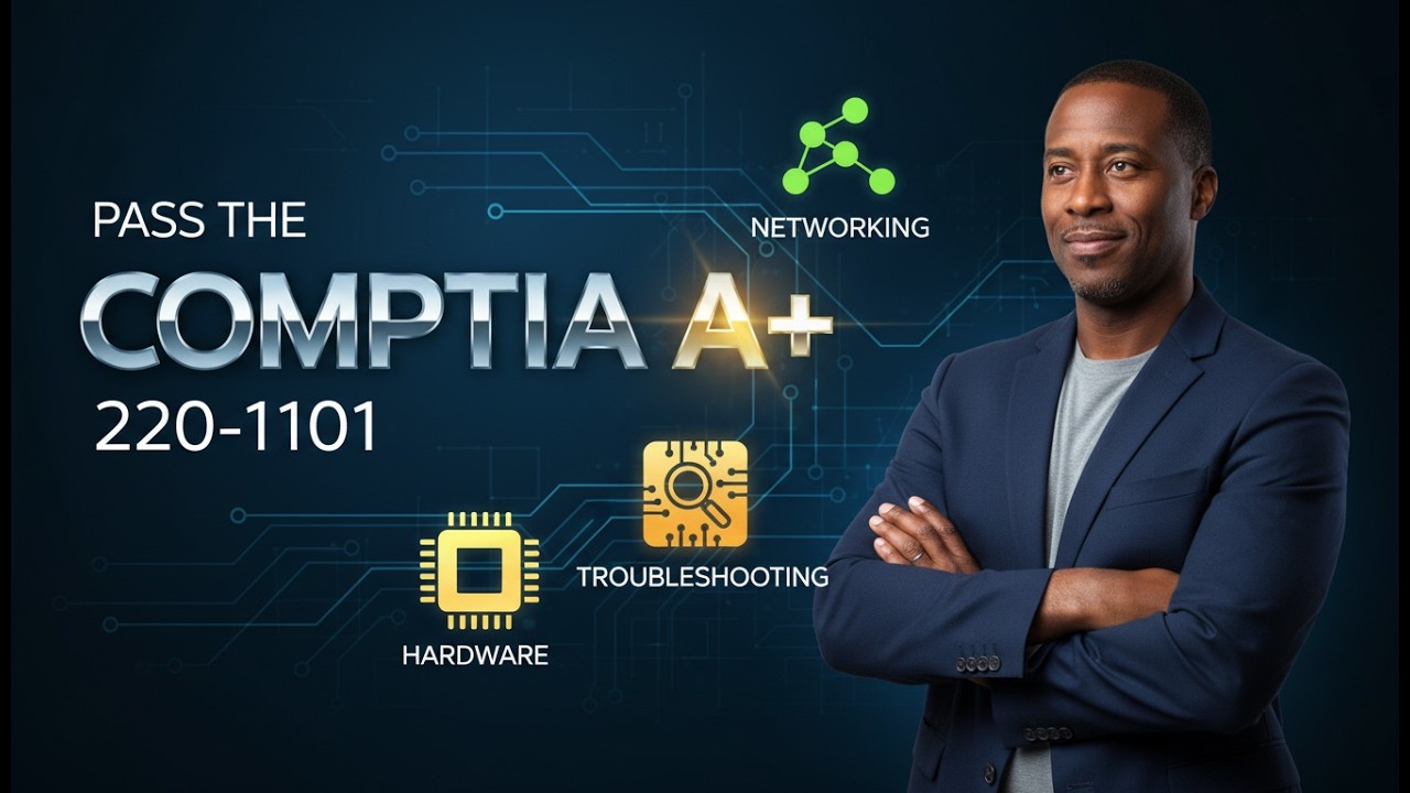 Сдайте экзамен CompTIA A+ 220-1101: Сети, оборудование и устранение неполадок (углубленный курс).