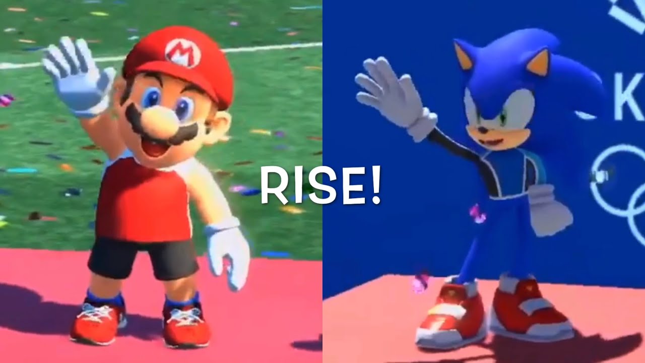Mario and Sonic AMV: Rise (with lyrics)