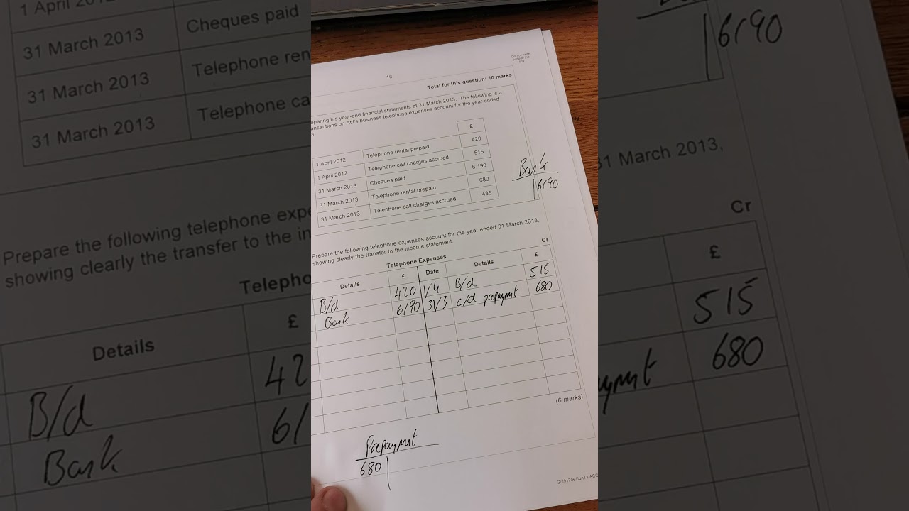 Accrual and prepayment question