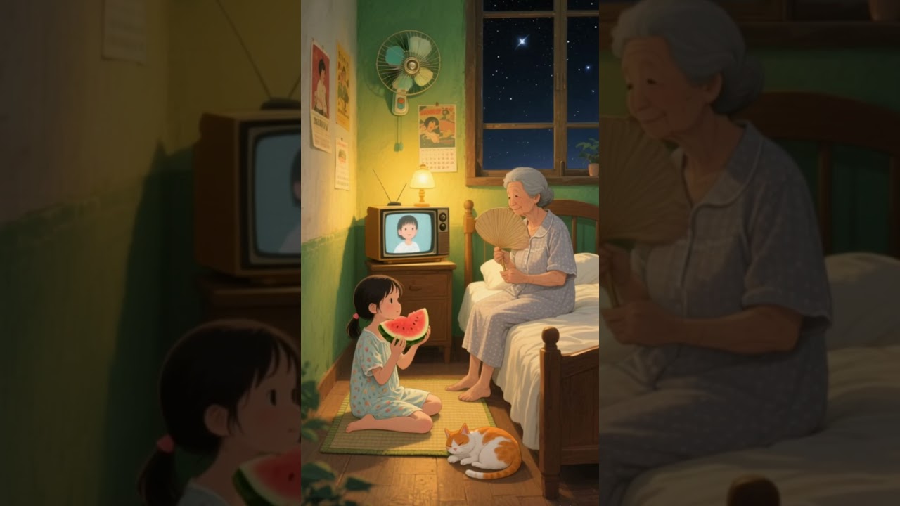 A Summer Night of Childhood Magic & Grandma&rsquo;s Warmth ✨🍉 #cozy #rural #countryside