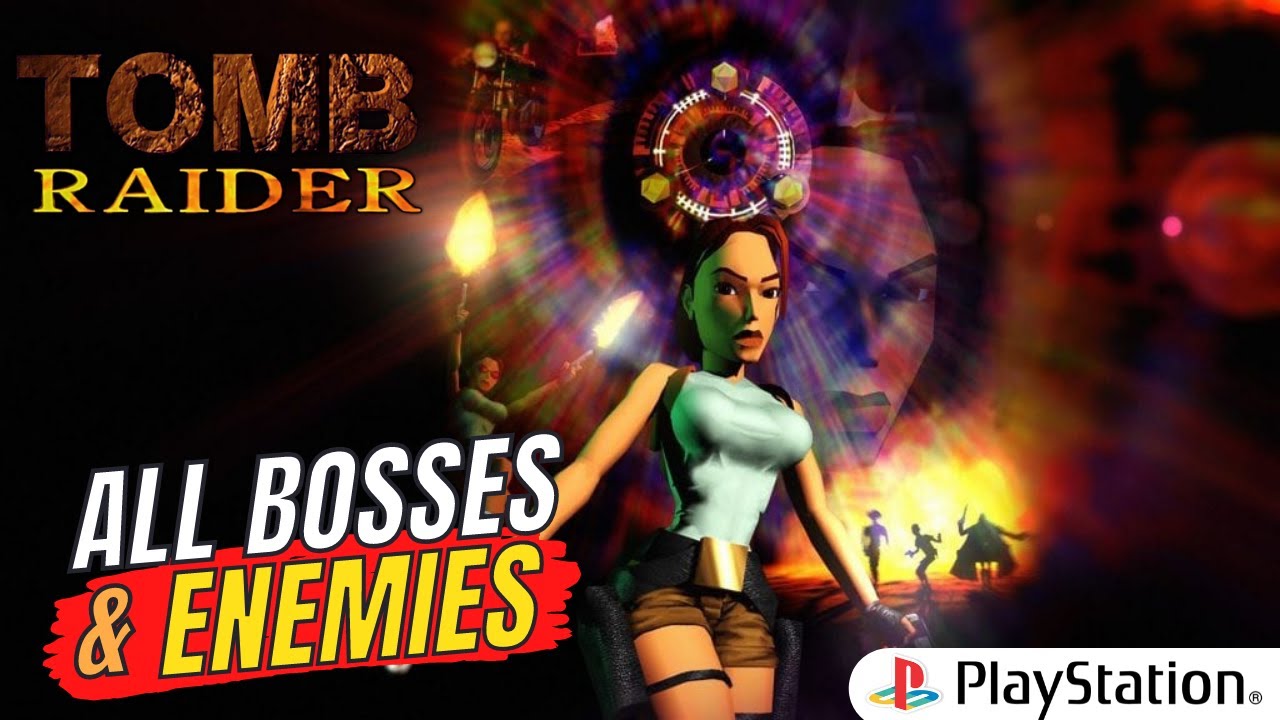 Tomb Raider (1996 video game) Bosses & Enemies | No Damage