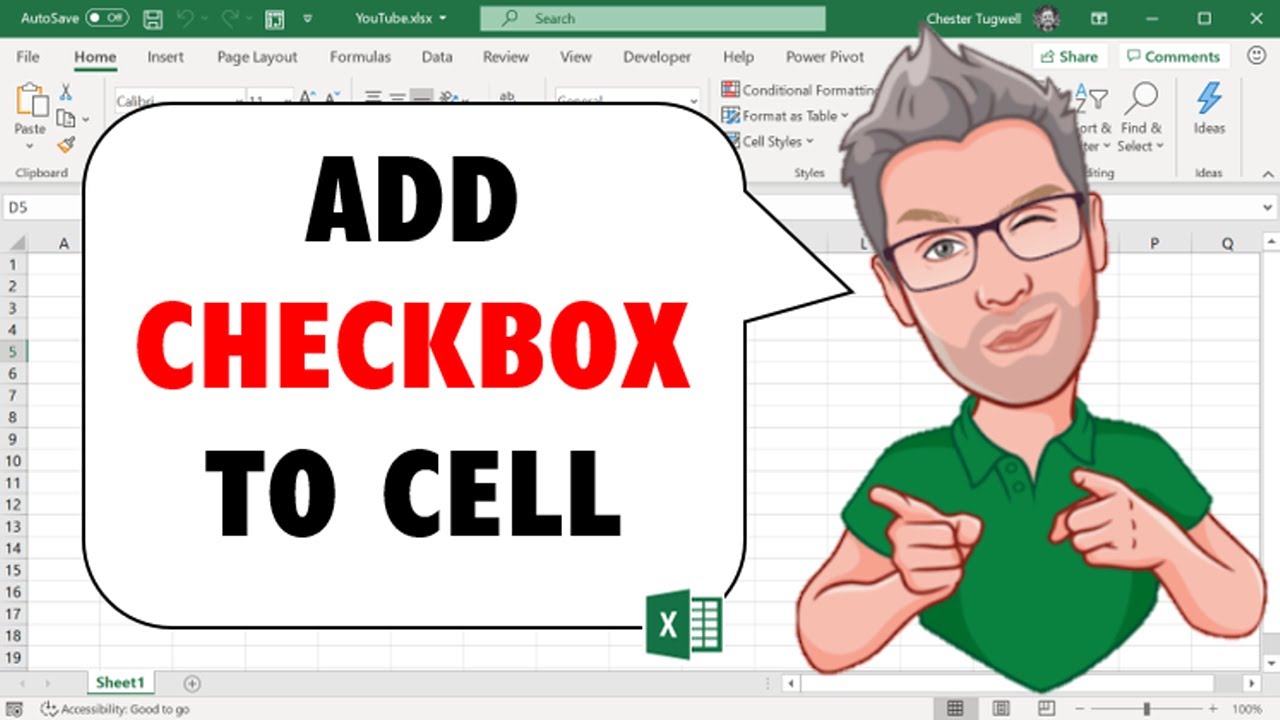 Add Checkboxes to Excel Cells | Apply Conditional Formatting