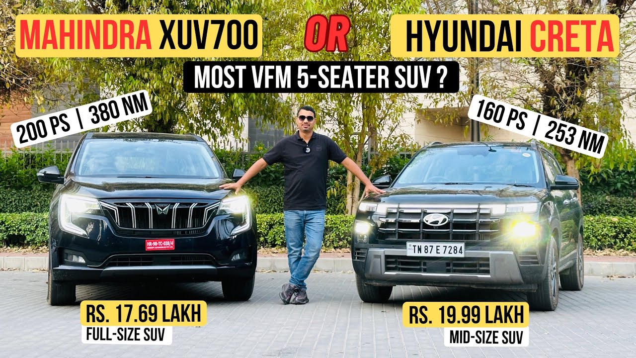 Выбираете автомобиль: Mahindra XUV700 AX5 или Hyundai Creta?