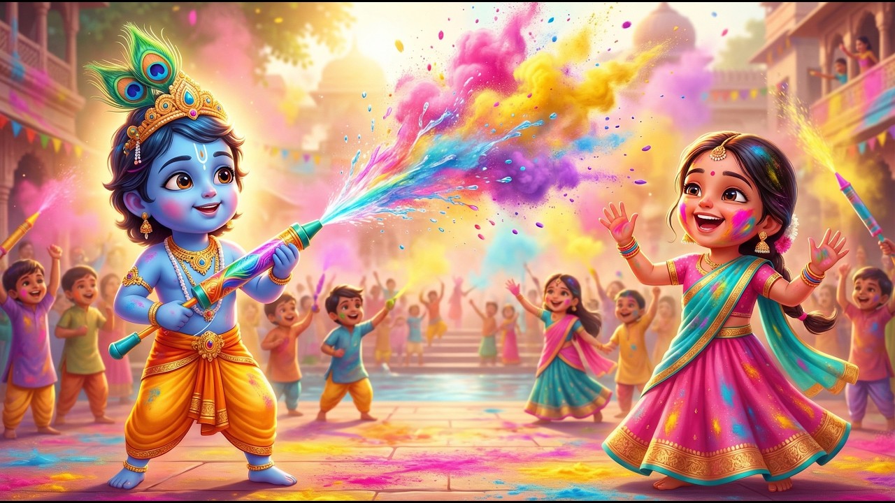 आज बिरज में होरी रे रसिया | Holi Song Biraj Mein Hori Re Rasiya | Krishna Bhajan | #radhakrishnaholi