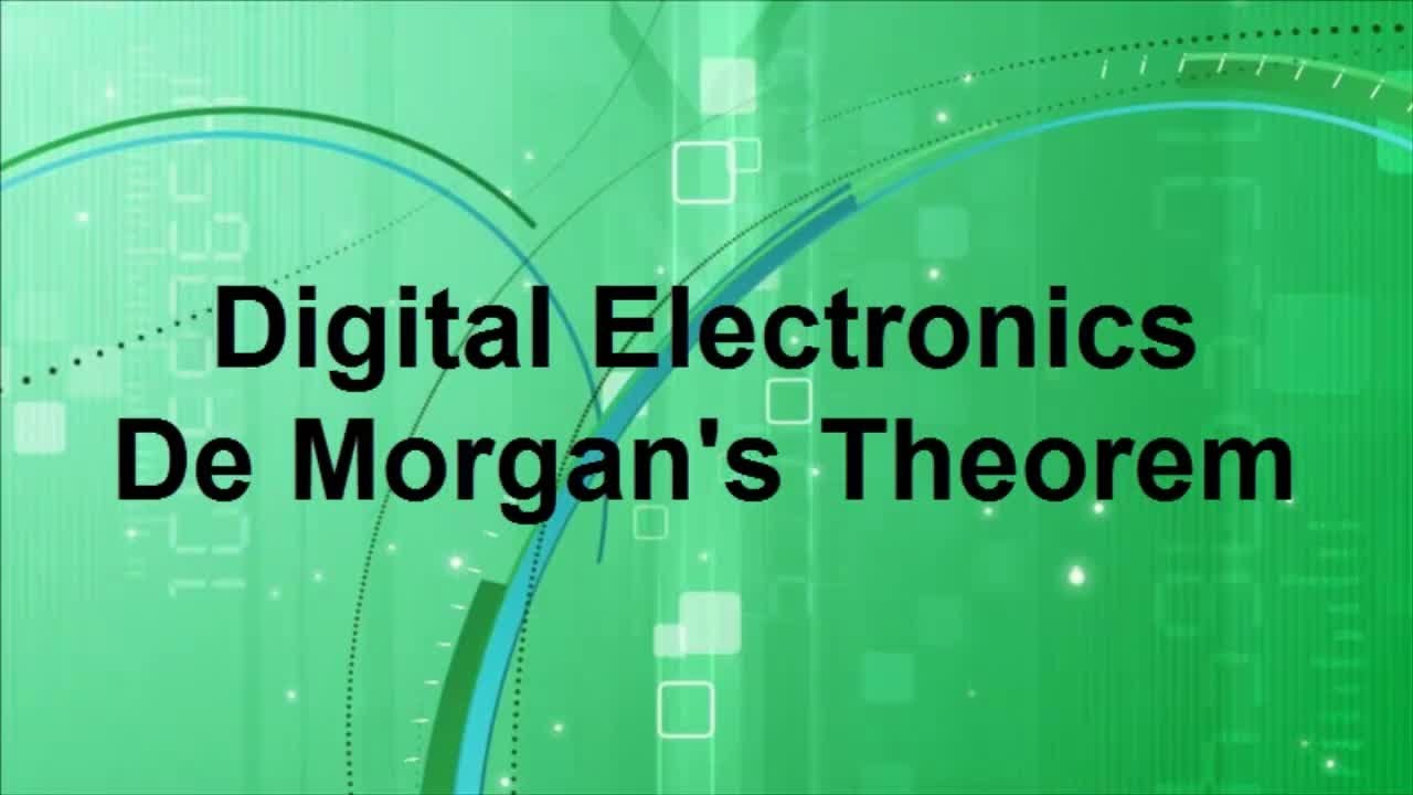 Digital Electronics -- DeMorgan's Theorem
