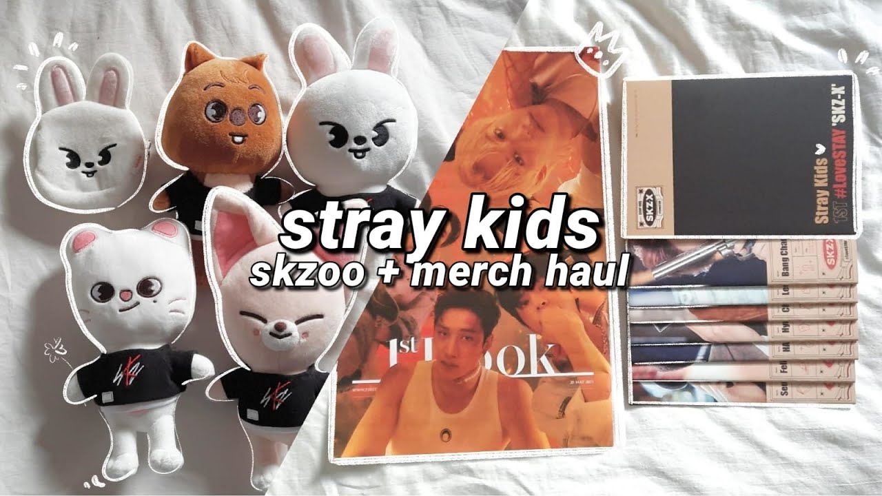 big stray kids haul + unboxing! ✧ skzoo, fanmeeting merch + 1st look magazine