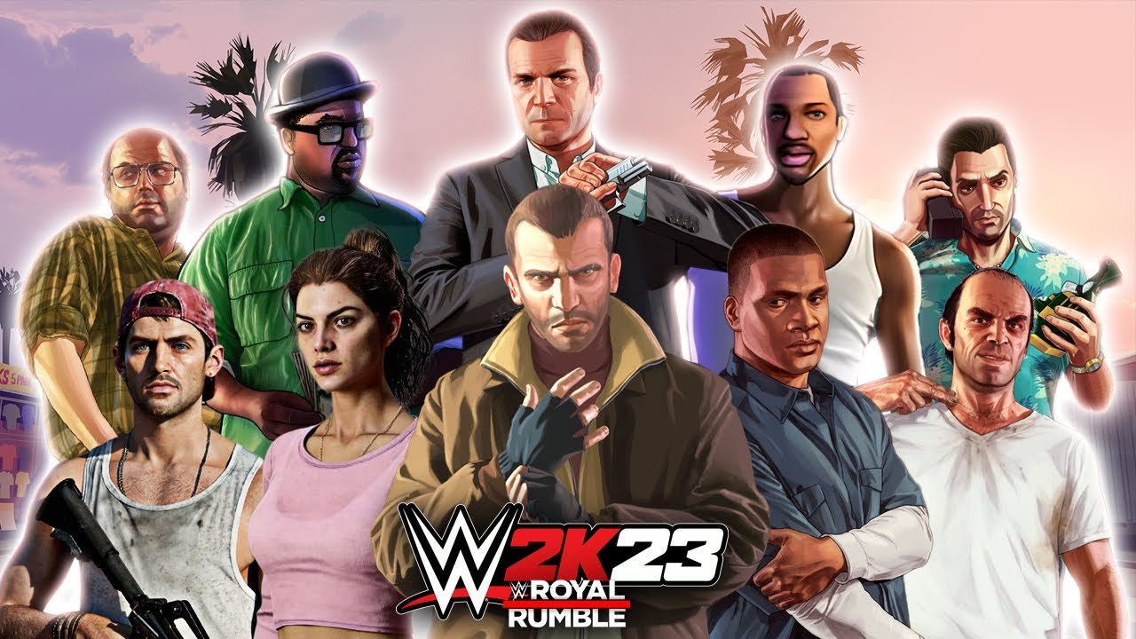 GTA Royal Rumble Match - GTA 6, GTA 5, GTA San Andreas, etc. - WWE 2K23