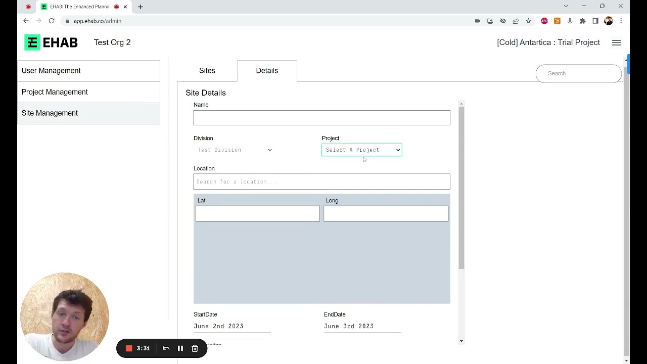 EHAB weather risk platform: How to use the admin panel?