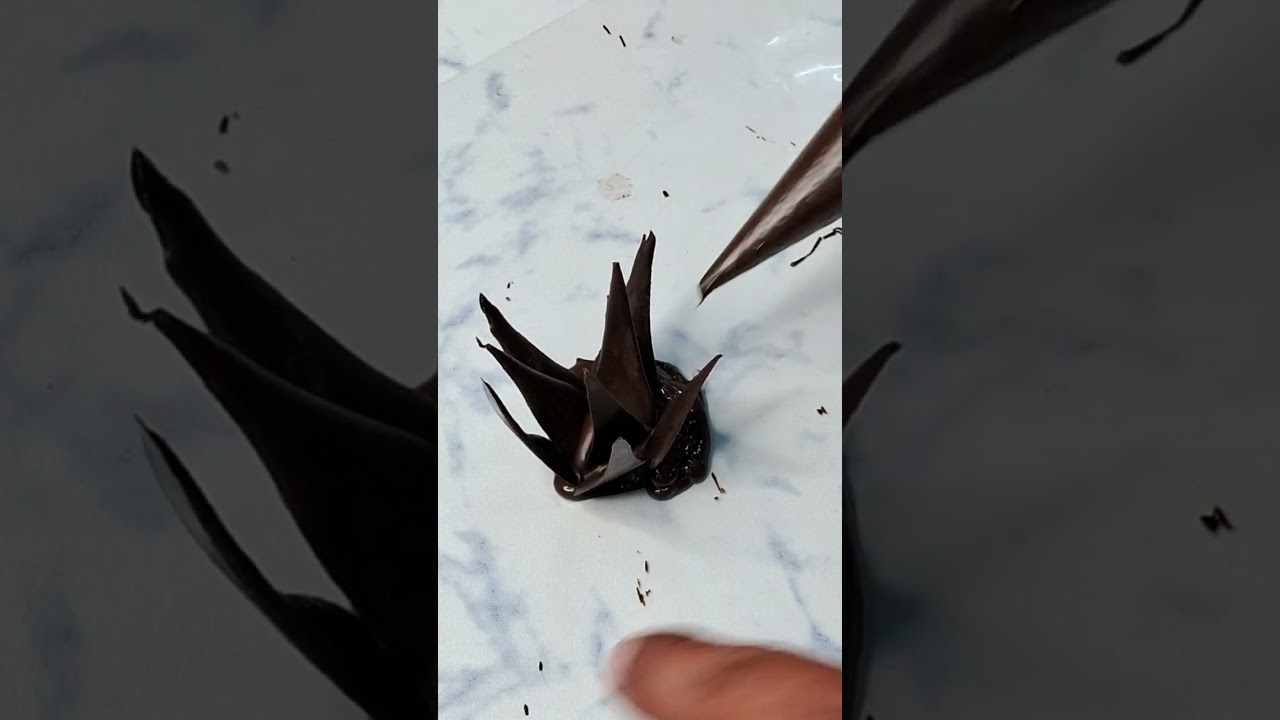 CHOCOLATE DESIGN | CHOCOLATE GARNISH #shorts #bakeandbunsacademy  #bakingclasse #baking #cooking