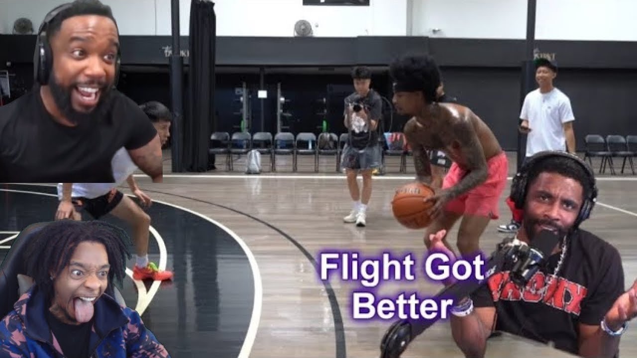 KYRIE SAID FLIGHT IMPROVED!? Kyrie Reacting To FlightReacts BASKETBALL 1v1 Reaction!