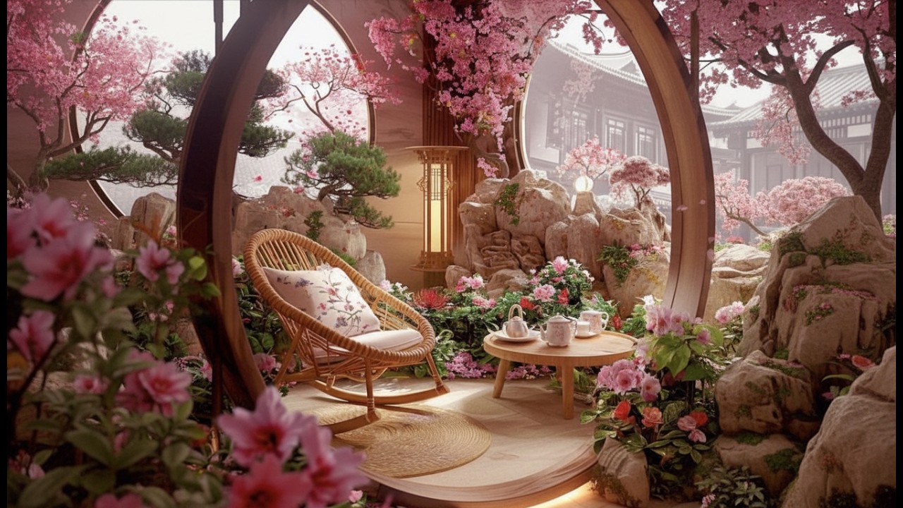 Spring Blossom Jazz 🌸 Zen Garden Background Music for Relax, Study & Reading