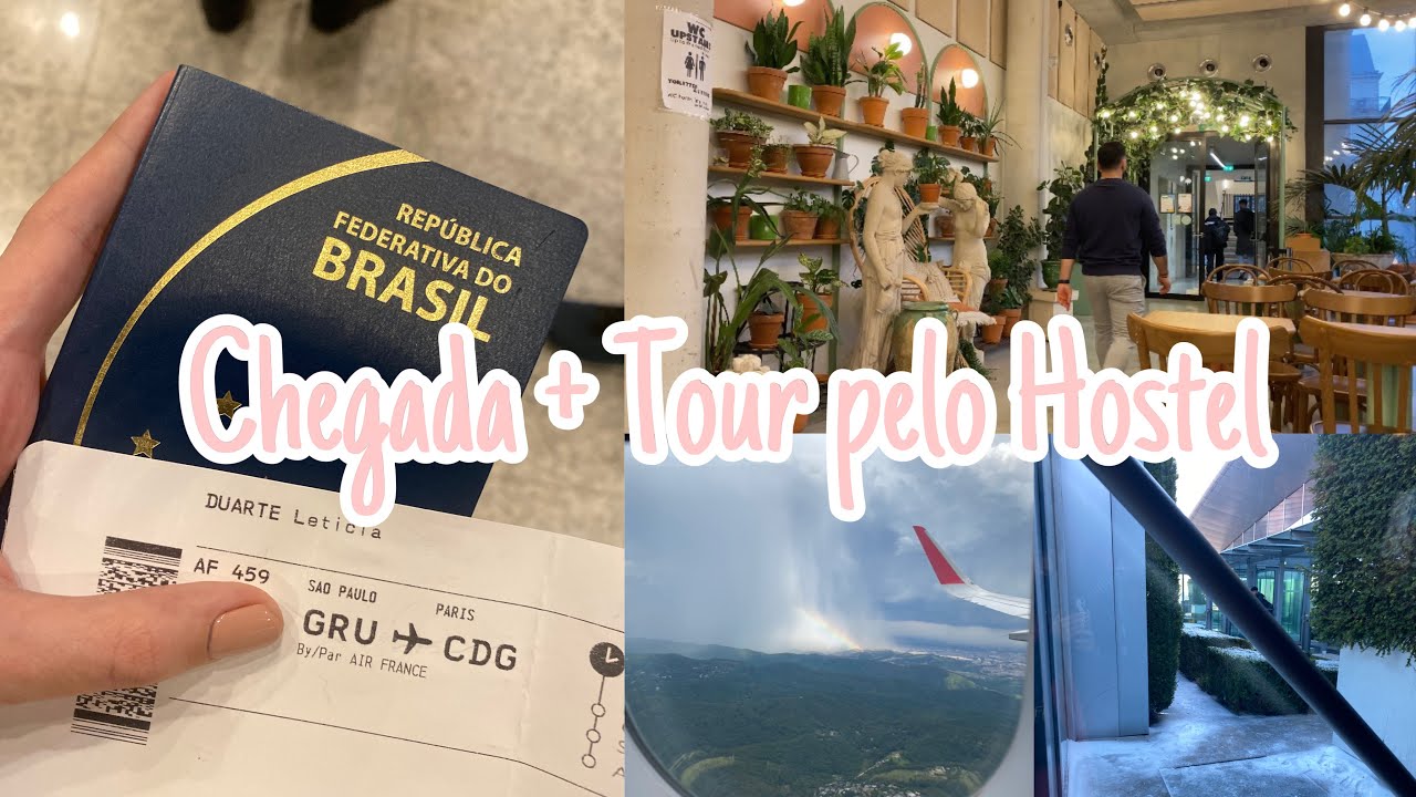 diário de intercâmbio: embarque + tour pelo hostel em Paris (primeira viagem internacional sozinha)