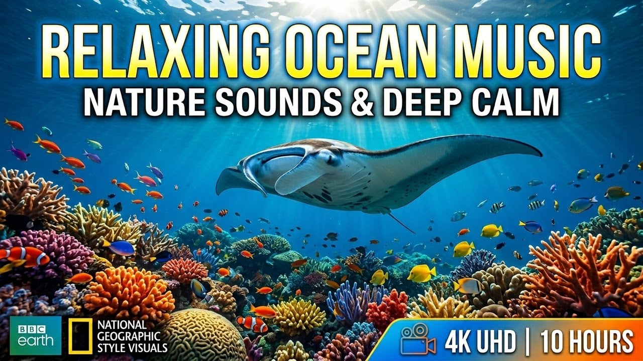 Calm Ocean Serenity 🌊 • Soothing Relaxation Music for Sleep 😴 • Gentle Night Wave Flow 🌟