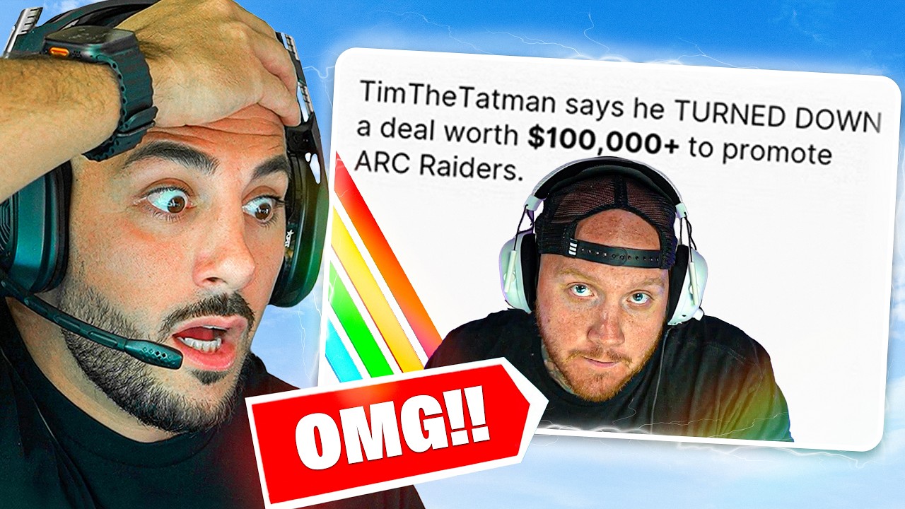 TIMTHETATMAN ОТКАЗАЛСЯ ОТ $100 000 ЗА ИГРУ В ARC RAIDERS...