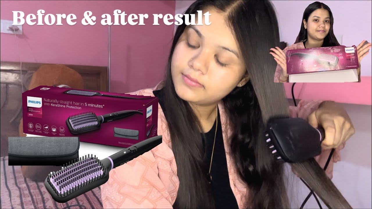 Philips BHH896/10 Hair straightener Brush review. Not sponsored❌❌Really review all the detail.