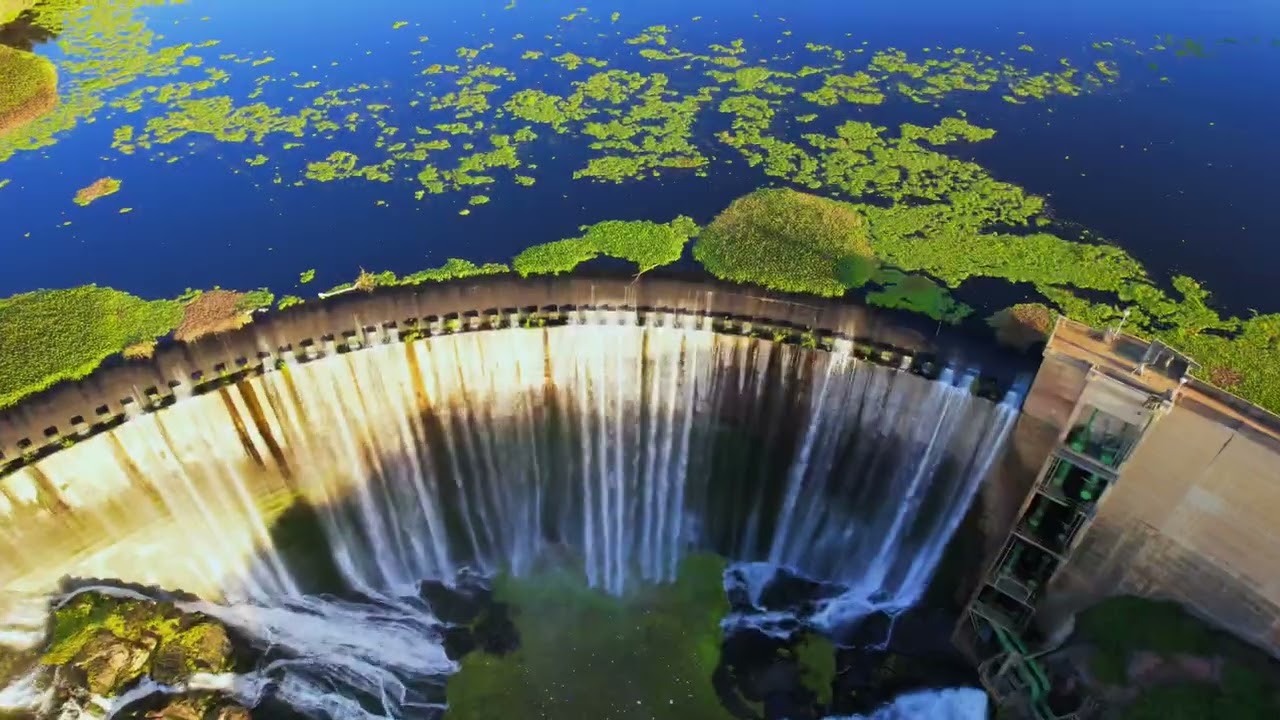 Roodeplaat dam with drone