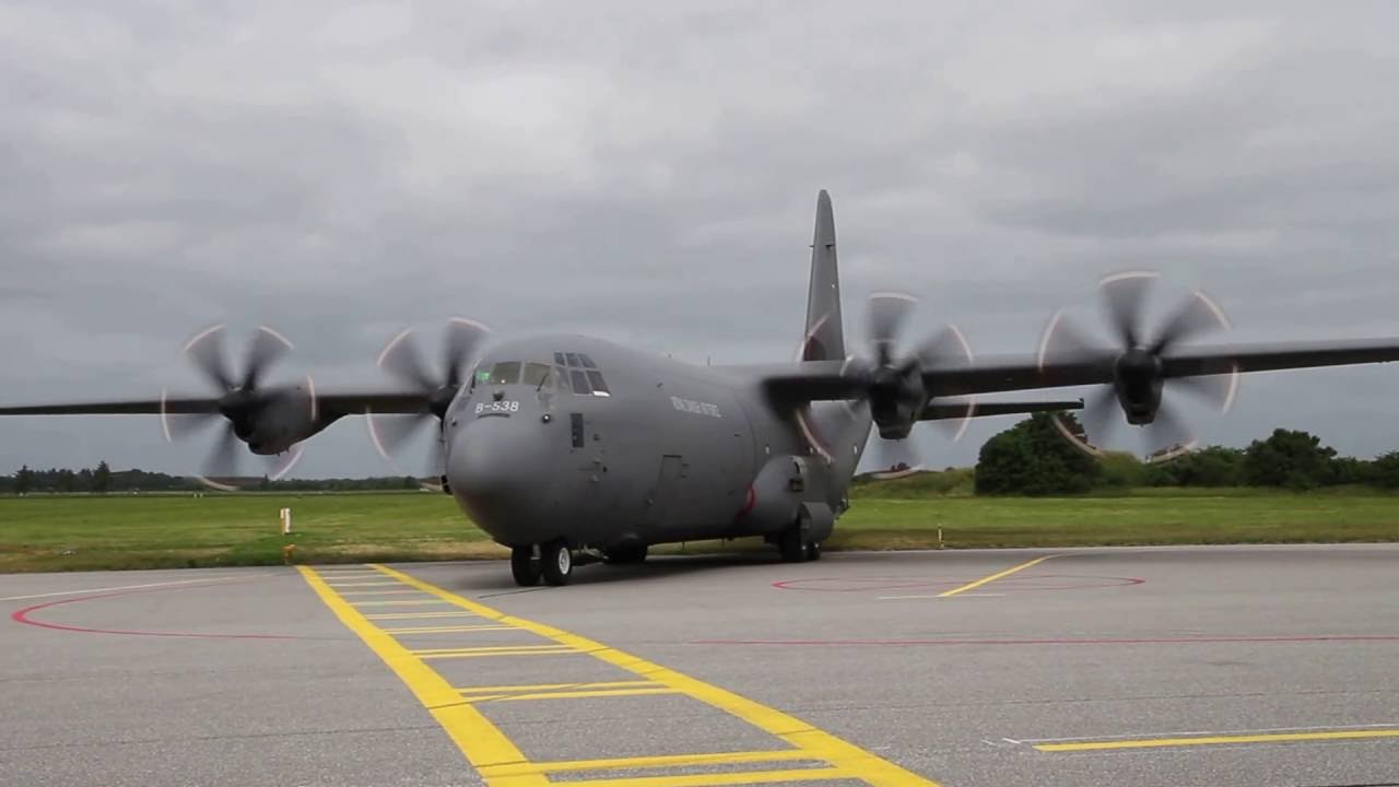 C-130-30J Engine startup and repark - Danish Air Force