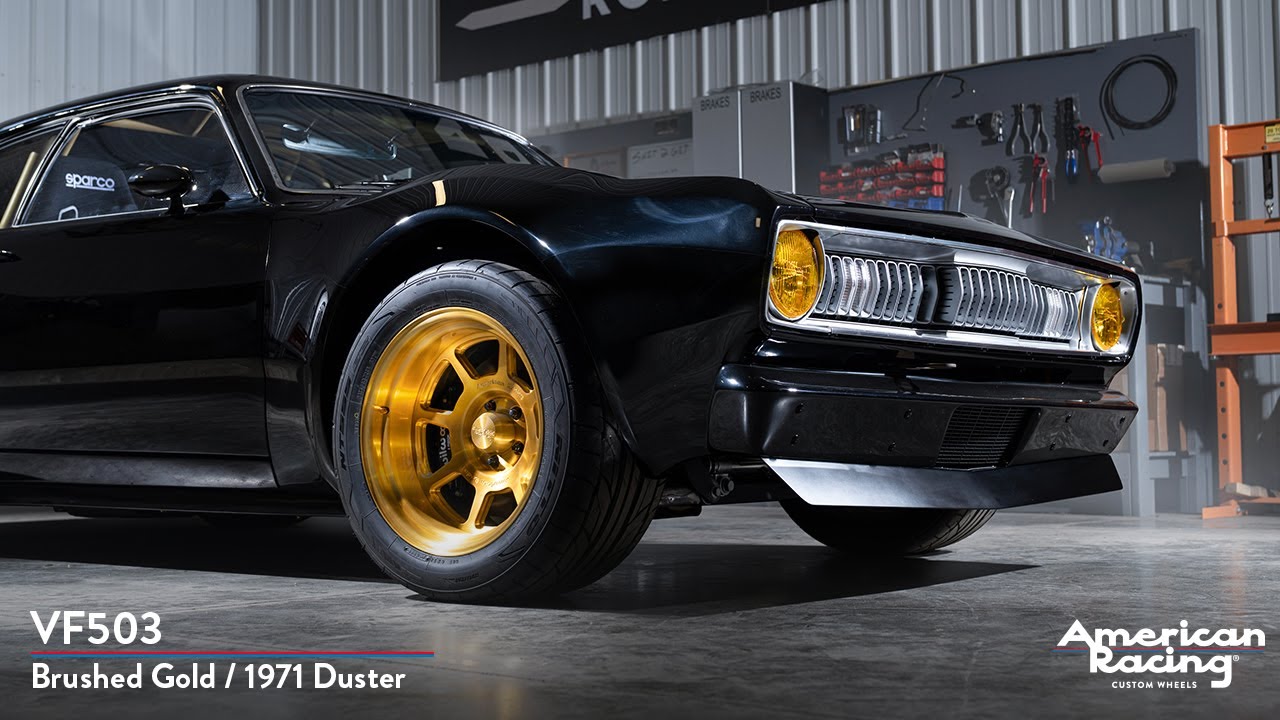 American Racing VF503 | Brushed Gold | 18x11 ET-32 | 18x11 ET-50 | 1971 Duster