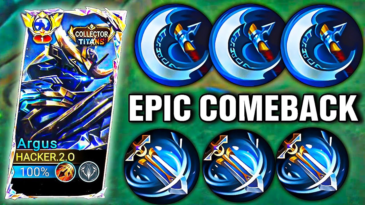 EPIC COMEBACK‼️TOP GLOBAL ARGUS BUILD‼️ARGUS COLLECTION SKIN - MOBILE LEGENDS